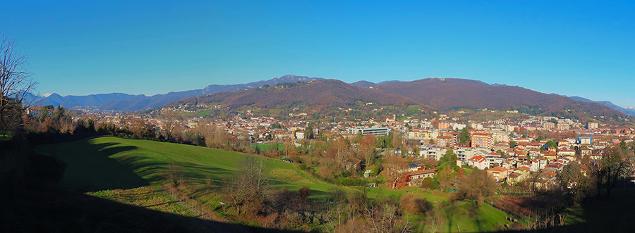 Dal torrione della Rocca vista verso Valtesse, Maresana, Canto Alto